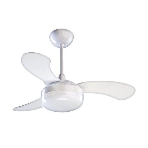 Ventilador de Teto Petit Branco 2 Lâmpadas Controle Parede 220V