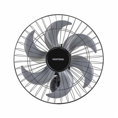 Ventilador de Parede Steel Preto com 6 Pás 50cm 200W Bivolt