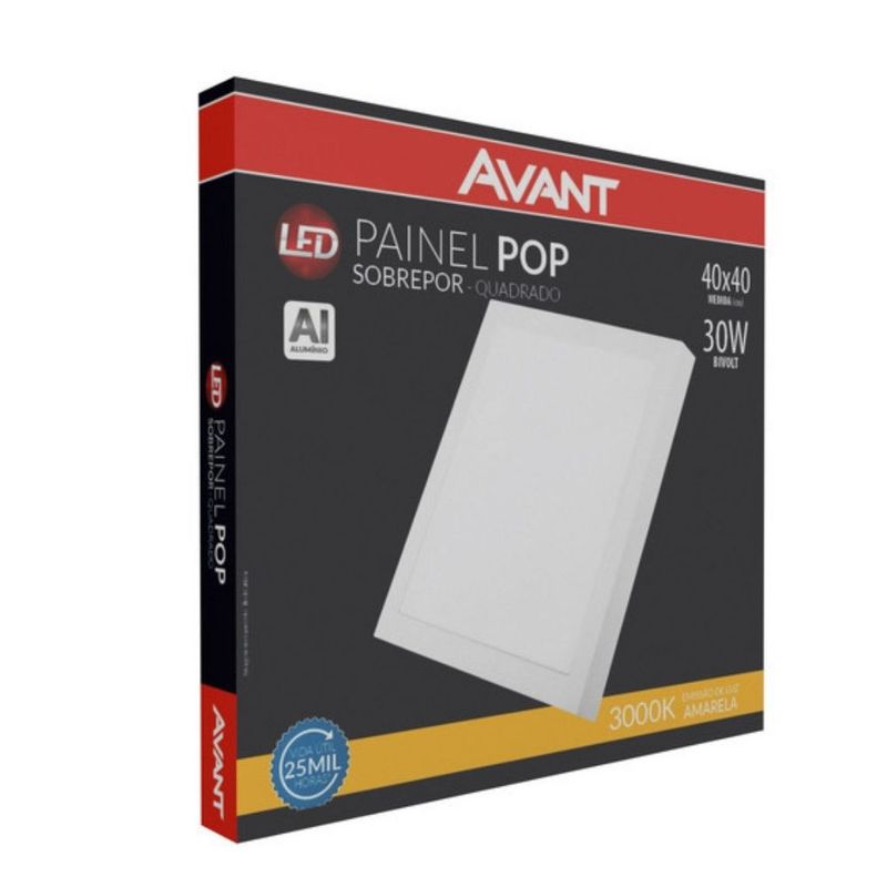 Painel-de-LED-Sobrepor-Pop-30W-40x40cm-2400-Lumens-Luz-Amarela