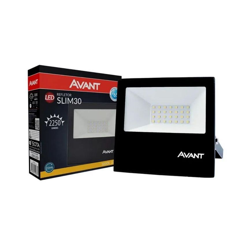 Refletor-de-LED-Slim-30W-IP65-2250-Lumens-Luz-Amarela