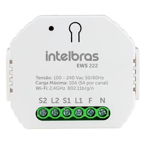 interruptor Controlador de Cargas Wifi EWS 222 Bivolt Intelbras