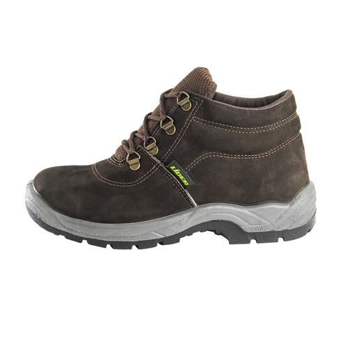 Bota First Nobuck Marrom Bico Plástico Ca41335 N43 Cartom