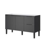 Gabinete-para-Cozinha-Cisne-145x515x86cm-MDP-MDF-Preto