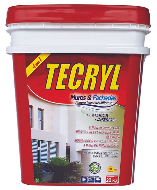 Tinta Impermeabilizante Fosco Muros & Fachadas Palha 20Kg Tecryl