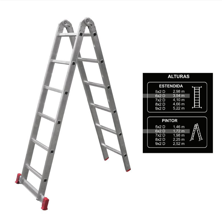 Escada-Multifuncao-de-Aluminio-12-Degraus-354m-150Kg