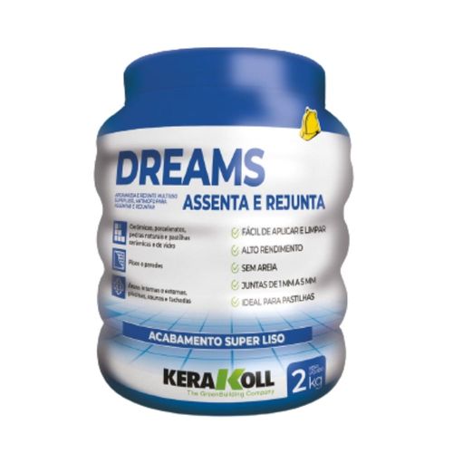 Rejunte Dreams Resinado Assenta e Rejunta Branco 2kg Kerakoll