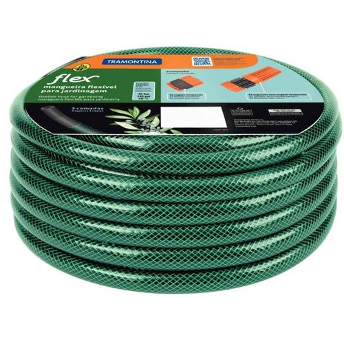 Mangueira para Jardim Flexível com Engate 3 Camadas PVC 25m Tramontina