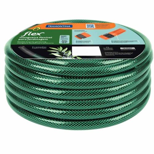 Mangueira para Jardim Flexível com Engate 3 Camadas PVC 30m Tramontina