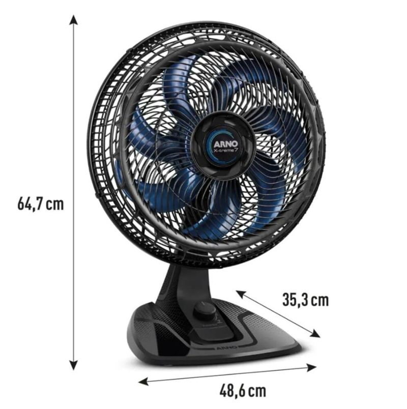 Ventilador-de-Mesa-X-Treme-7-Preto-com-7-Pas-40cm-220V