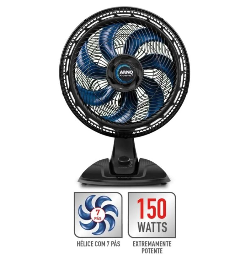 Ventilador-de-Mesa-X-Treme-7-Preto-com-7-Pas-40cm-220V