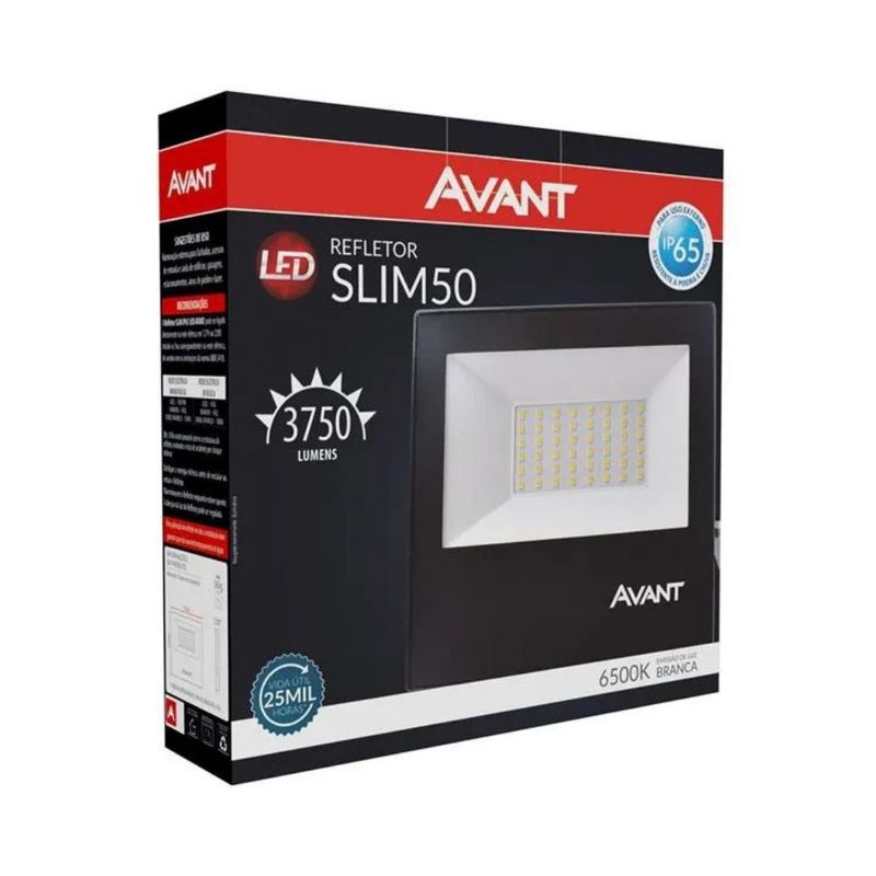 Refletor-de-LED-Slim-50W-IP65-3750-Lumens-Luz-Branca