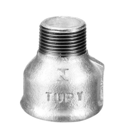 Luva de Redução Galvanizada Macho Fêmea BSP 1 x 1/2" Tupy