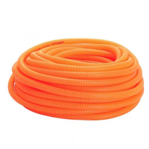 Eletroduto Corrugado 1/2" 20mm Flex Reforçado Laranja Amanco 50 Metros