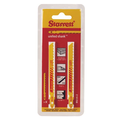 Lâmina de Serra Tico-Tico Bi-Metal 75x7,5mm 6 Dentes 2pcs Starrett