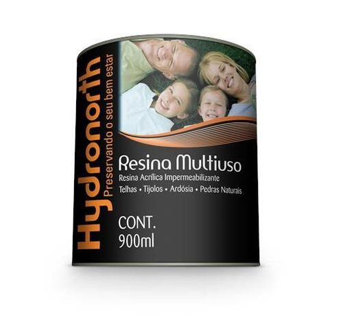 Resina Multiuso Base Solvente Fosco Incolor 0,9L Hydronorth