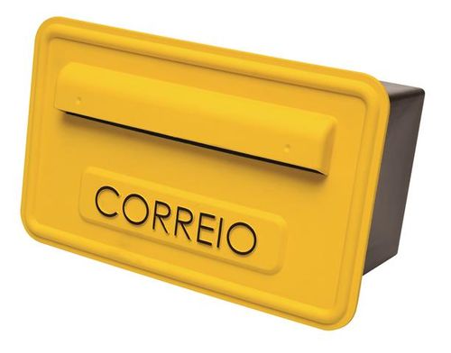 Caixa de Correio Sigma 26x16x16cm Plástico Amarelo