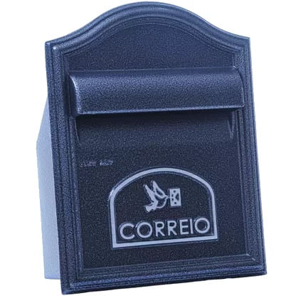 Caixa de Correio Tyane 22x13x28cm Alumínio Preto