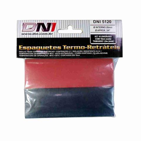 Espaguete Termo-Retrátil 20mm Dni 10 Peças