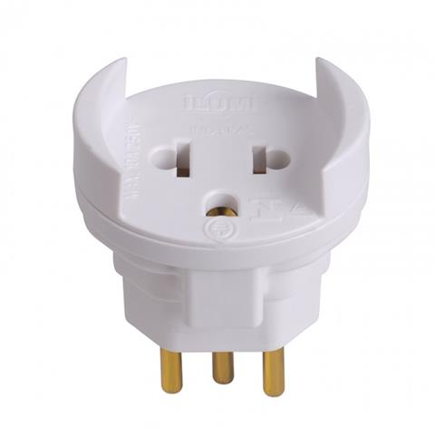 Adaptador 2P + T 10 Amperes 250v Branca