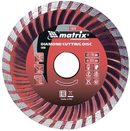 Disco de Corte Diamantado Turbo 4.1/2" 115x22,2mm 731789 MTX