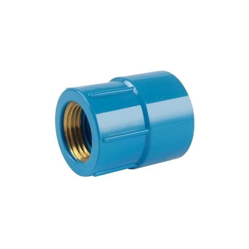 Luva-Soldavel-com-Bucha-de-Latao-Azul-PVC-25mm-X-3-4--Fortlev