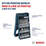 Jogo-de-Bits-e-Pontas-para-Parafusadeira-com-25-pecas---Maleta-Bosch