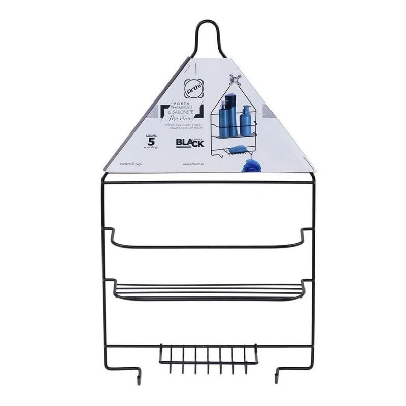 Porta-Shampoo-Duplo-para-Banheiro-428cm-Master-Preto