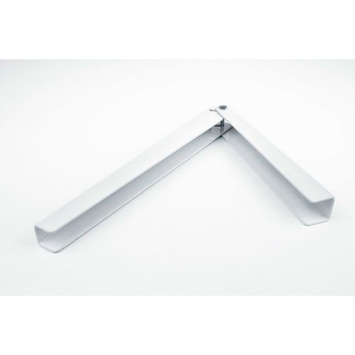 Suporte de Prateleira e Mesa Dobrável até 40Kg 28cm Aço Branco