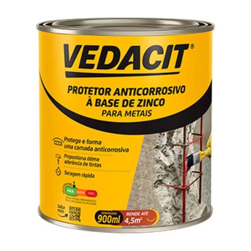 Protetor Anticorrosivo para Metais Vermelho 900ml Vedacit