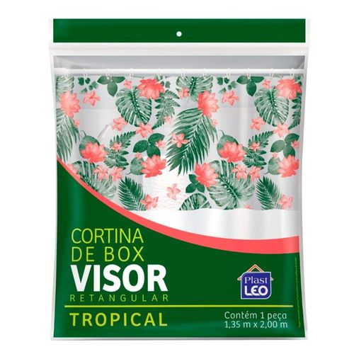 Cortina para Box Vinil Visor Retangular 1,35x2m Tropical