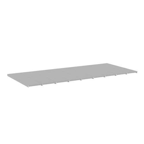 Kit Bandejas Aço para Mini Porta Pallet 180x60cm 250Kg Cinza 09 Peças