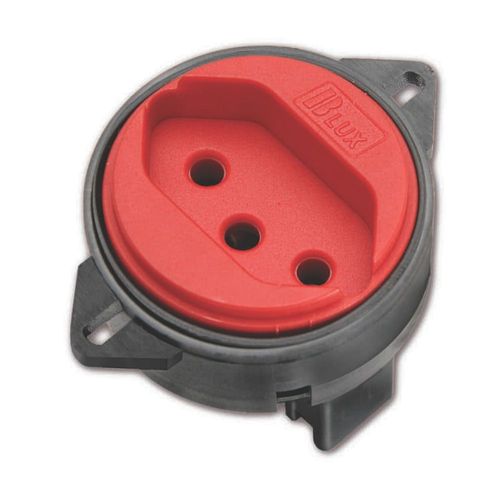 Tomada para Piso 2P+T 20A/250V Vermelha Redonda