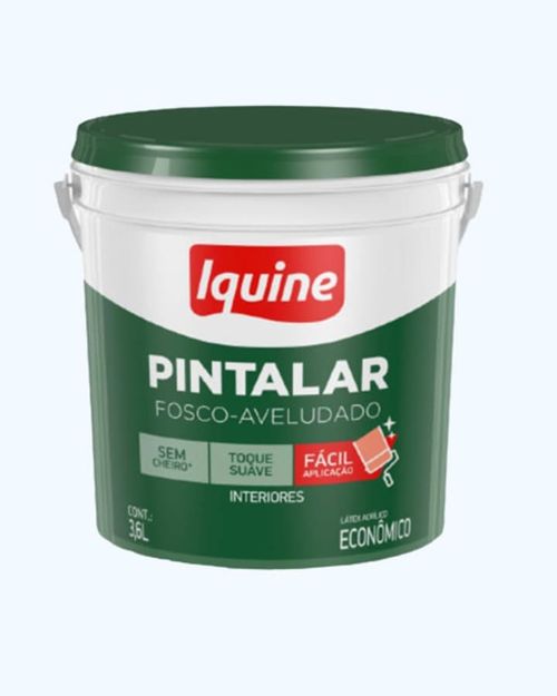 Tinta Econômica Acrílica Fosco Pintalar Branco 3,6L Iquine