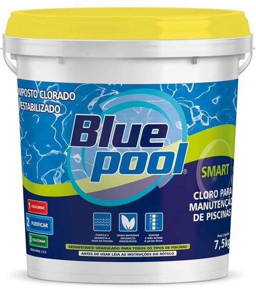 Cloro Granulado Estabilizado Balde 7,5kg Multiação 3x1 Smart BluePool