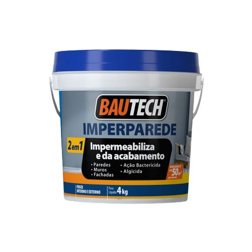 Tinta Acrílica Fosco Imperparede Branco 4Kg Bautech