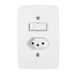 Conjunto-Interruptor-Simples-6A-250V-Tomada-20A-4x2-Branco-Finesse