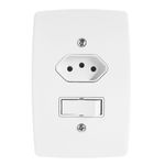 Conjunto-Interruptor-Simples-6A-250V-Tomada-20A-4x2-Branco-Finesse