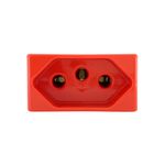 Modulo-Tomada-2P-T-20A-250V-Vermelho-Liz