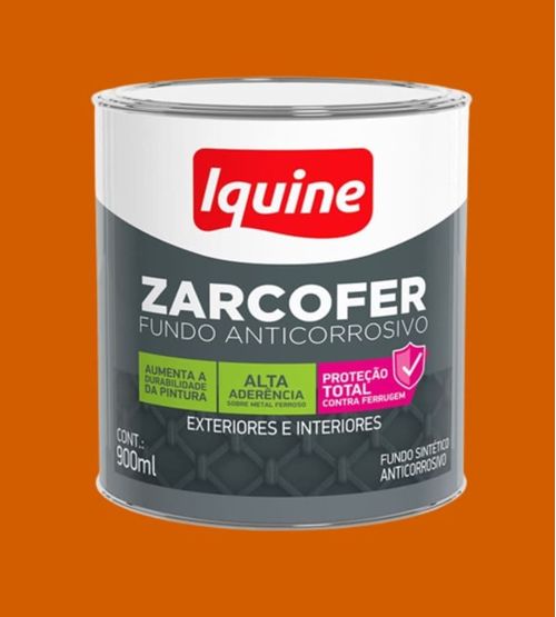 Fundo Anticorrosivo Zarcofer Laranja 0,9L Iquine