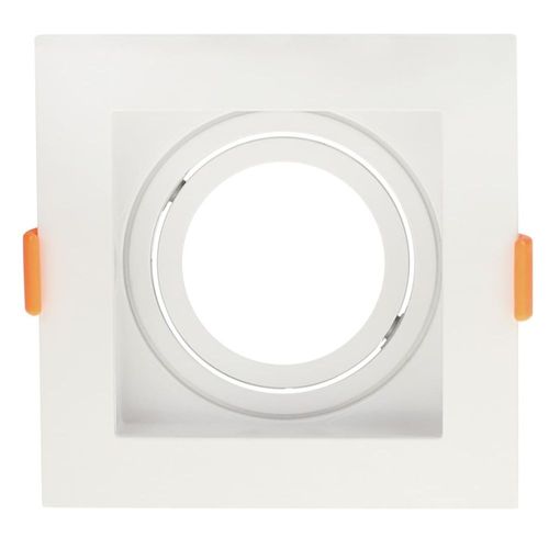 Spot de Embutir Orbital Quadrado Branco para 1 Lâmpada PAR20 E27