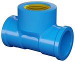 Te-Soldavel-com-Bucha-de-Latao-Azul-PVC-25mm-x-3-4--Fortlev