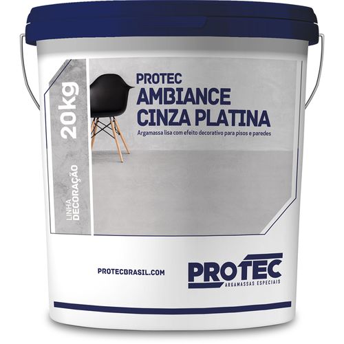 Argamassa Cimento Queimado Piso e Parede Cinza Platina 20Kg Protec