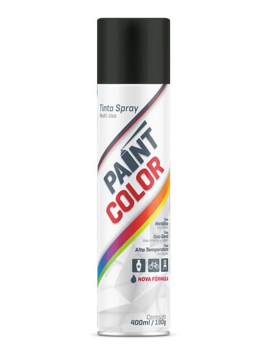 Tinta-Spray-Alta-Temperatura-Preto-Fosco-400ml-Paintcolor