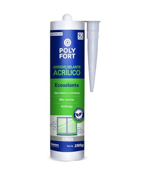 Selante Polyfort Ecoselante Cinza 280g Pulvitec