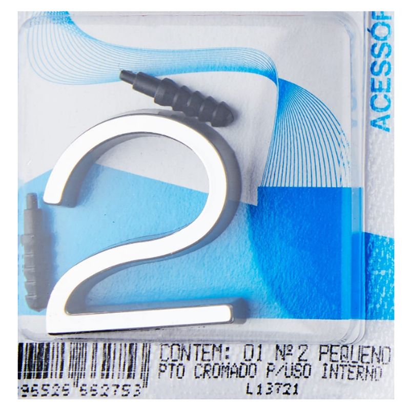 Numero-2-Plastico-Preto-Cromado-4cm