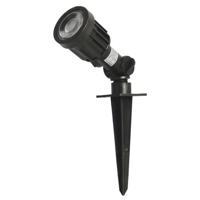 Espeto-para-Jardim-Polipropileno-Preto-LED-5W-250-Lumens-Luz-Branca