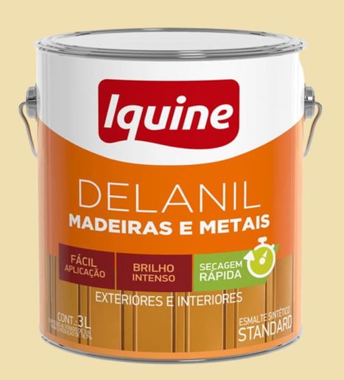 Esmalte Standard Sintético Alto Brilho Delanil Marfim 3L