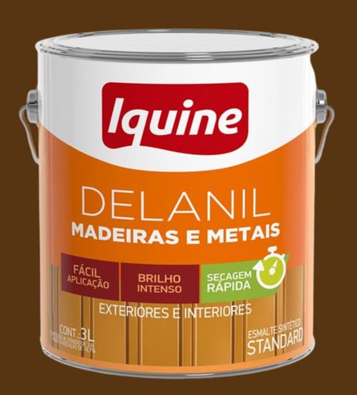 Esmalte Standard Sintético Alto Brilho Delanil Marrom Tabaco 3L