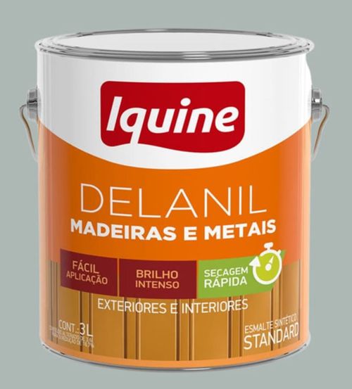 Esmalte Standard Sintético Alto Brilho Delanil Platina 3L