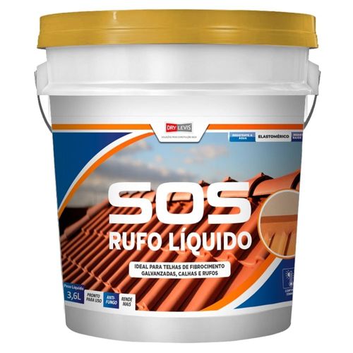 SOS Rufo Líquido Branco para Trincas e Fissuras 3,6Kg Drylevis